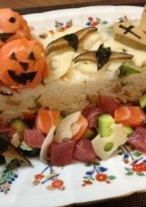 ハロウィン飾り寿司ケーキ☆-レシピのメイン写真