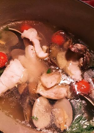 アクアパッツァ風白身魚のBRIしゃぶ鍋-レシピのメイン写真