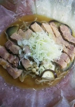 豚肉の味噌漬けDE奉書焼き風酒蒸し♪-レシピのメイン写真