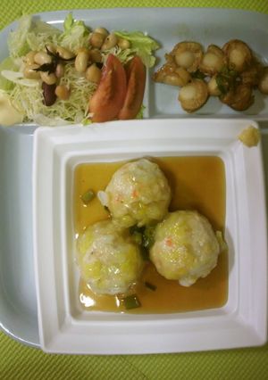 つくねと白菜のもちもち蒸しあんかけ-レシピのメイン写真