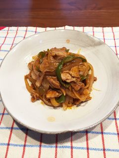 豚肉とタマネギのウスターケチャップ炒め-レシピのメイン写真