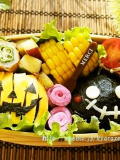 とっても簡単♪ハロウィンキャラ弁-レシピのメイン写真