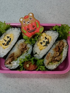 ハロウィンおにぎらず弁当-レシピのメイン写真