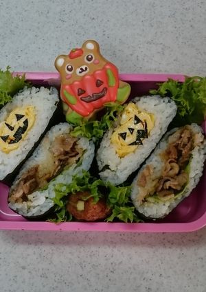 ハロウィンおにぎらず弁当-レシピのメイン写真