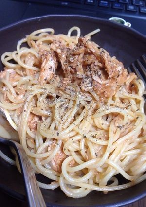 ツナとケチャップのお手軽パスタ-レシピのメイン写真