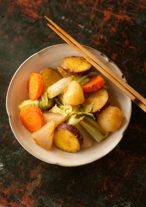 蒸し野菜の味噌炒め-レシピのメイン写真