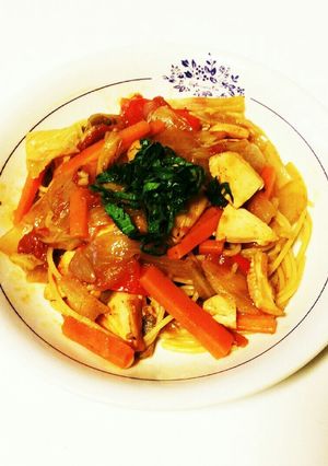 脂肪燃焼スープアレンジでナポリタン♪-レシピのメイン写真
