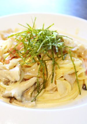 白木耳とベーコンの柚子胡椒クリームパスタ-レシピのメイン写真