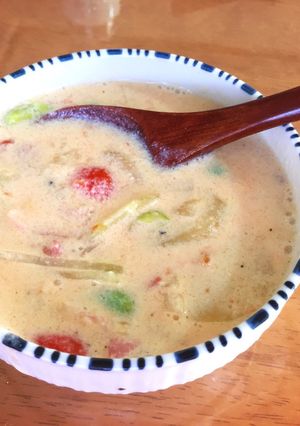 簡単あったまる＊お一人様の豆乳スープ＊-レシピのメイン写真