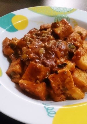 苦手克服?厚揚げと野菜のミートソース和え-レシピのメイン写真