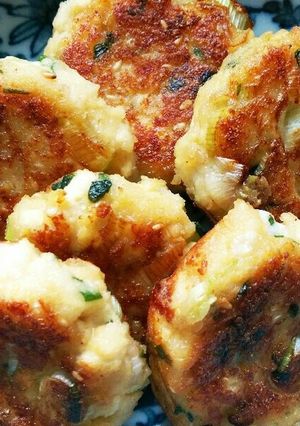 もちっと♪ネギごま味噌の香ばし豆腐餅-レシピのメイン写真