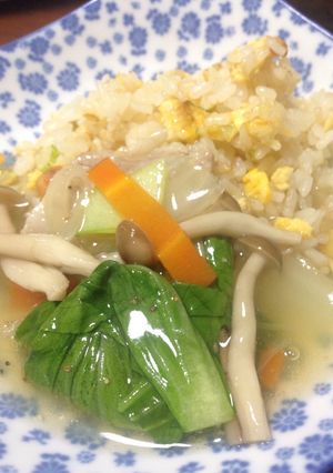 簡単☆野菜たっぷり豚肉あんかけチャーハン-レシピのメイン写真