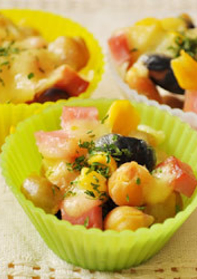 混ぜて１０分！蒸し豆のチーズ焼き-レシピのメイン写真