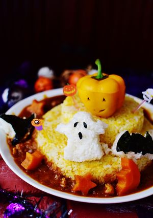 カレーでハロウィン-レシピのメイン写真