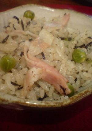 グリーンピースの洋風炊き込みご飯-レシピのメイン写真