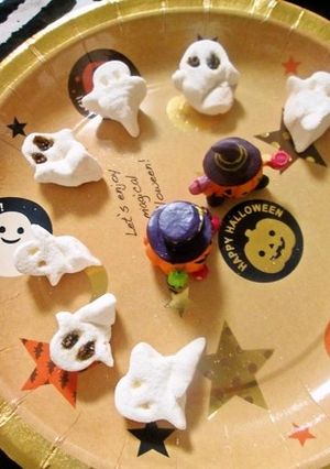 ハロウィンに♡マシュマロでミニおばけ-レシピのメイン写真