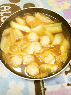 白菜ねぎ鶏団子キムチ鍋-レシピのメイン写真