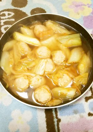 白菜ねぎ鶏団子キムチ鍋-レシピのメイン写真