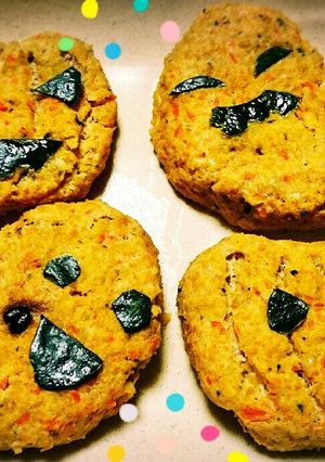 わんこも楽しむ♪ハロウィンわんバーグ♪-レシピのメイン写真