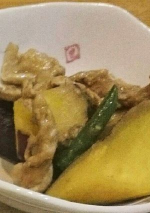 サツマイモと豚肉の味噌煮-レシピのメイン写真