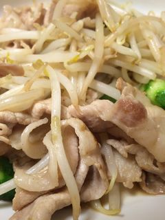 もやしと豚肉の柚子胡椒炒め-レシピのメイン写真