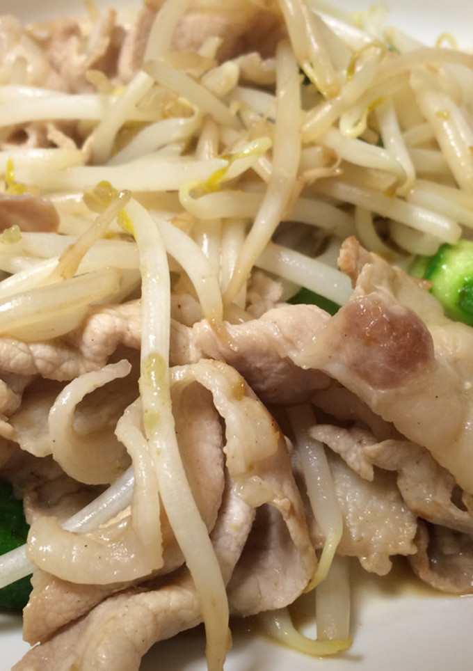 もやしと豚肉の柚子胡椒炒め-レシピのメイン写真