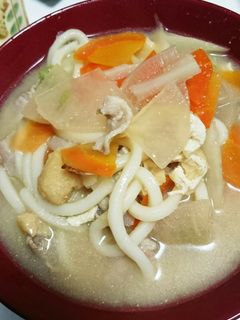 ほっこり具だくさん豚汁うどん-レシピのメイン写真