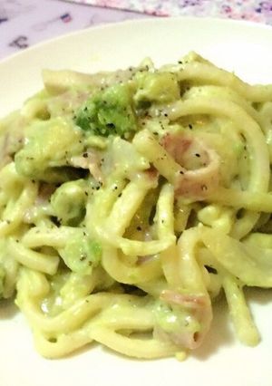 簡単♡アボカド•ベーコンのクリームうどん-レシピのメイン写真