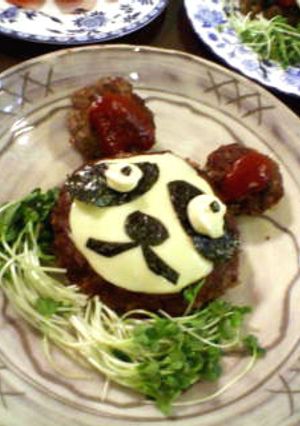 かわいい!ぱんだハンバーグ-レシピのメイン写真
