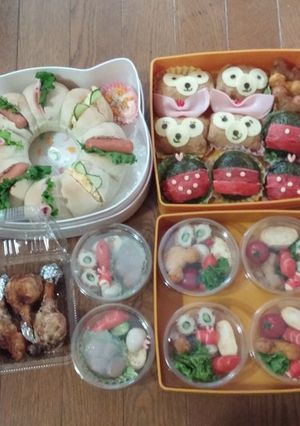 2015 保育園の運動会キャラ弁-レシピのメイン写真