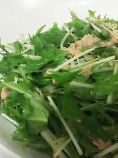 水菜とツナのオリーブ油サラダ-レシピのメイン写真