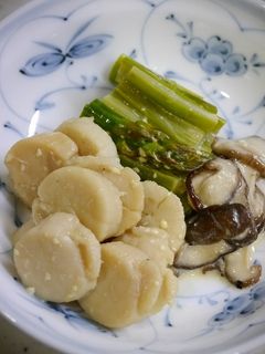 レンジで簡単!ホタテのわさび煮-レシピのメイン写真