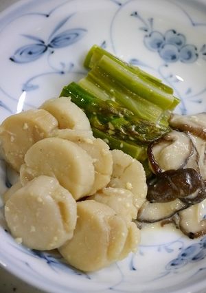 レンジで簡単！ホタテのわさび煮-レシピのメイン写真