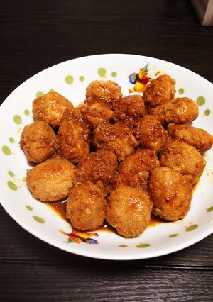 まぐろのたたきで甘辛肉団子風-レシピのメイン写真