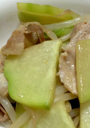 はやと瓜と豚肉の中華炒め-レシピのメイン写真