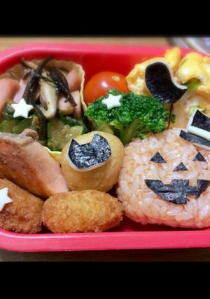 ハロウィン！パンプキンおばけ弁当-レシピのメイン写真