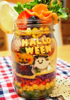 ビンdeサラダ♪ハロウィンバージョン-レシピのメイン写真