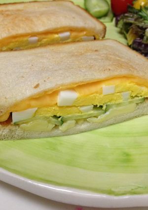 wチーズと茹で卵のサンド-レシピのメイン写真