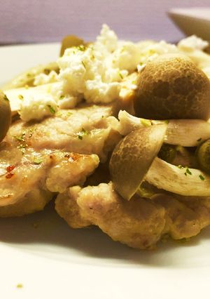 肩ロース肉のソテー カッテージチーズ添♡-レシピのメイン写真