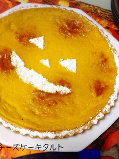 ハロウィン*かぼちゃのチーズケーキタルト-レシピのメイン写真