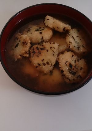 簡単 残りご飯の餡掛だんご-レシピのメイン写真