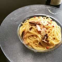 รูปของ ポルチーニ茸の軽いクリームパスタ