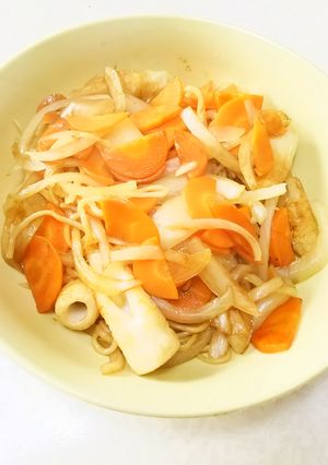 玉ねぎ人参竹輪焼きそば-レシピのメイン写真