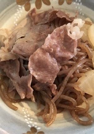 牛肉と大根と糸こんにゃくのすき焼風炒め-レシピのメイン写真