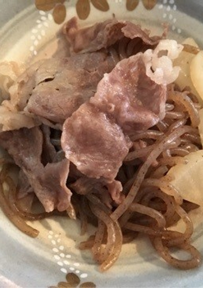 牛肉と大根と糸こんにゃくのすき焼風炒め-レシピのメイン写真