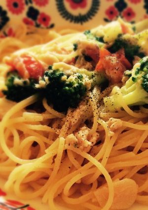 お弁当の残りでツナとトマトのパスタ-レシピのメイン写真