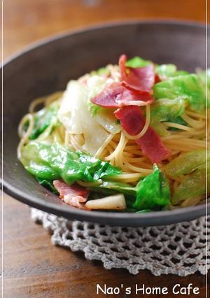 ベーコン＆レタスのレモンパスタ-レシピのメイン写真