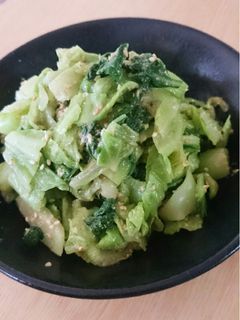 キャベツとちんげん菜のごま和え♪-レシピのメイン写真