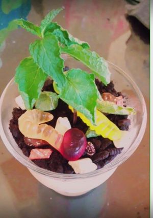 簡単!植物アイス (植木鉢風アイス)-レシピのメイン写真