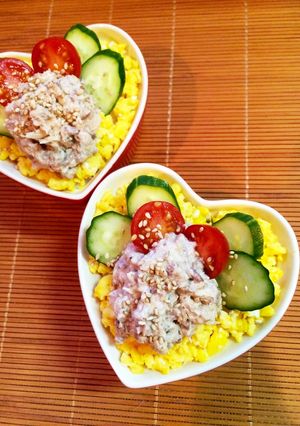 さば缶で☆さばマヨサラダのココット寿司-レシピのメイン写真